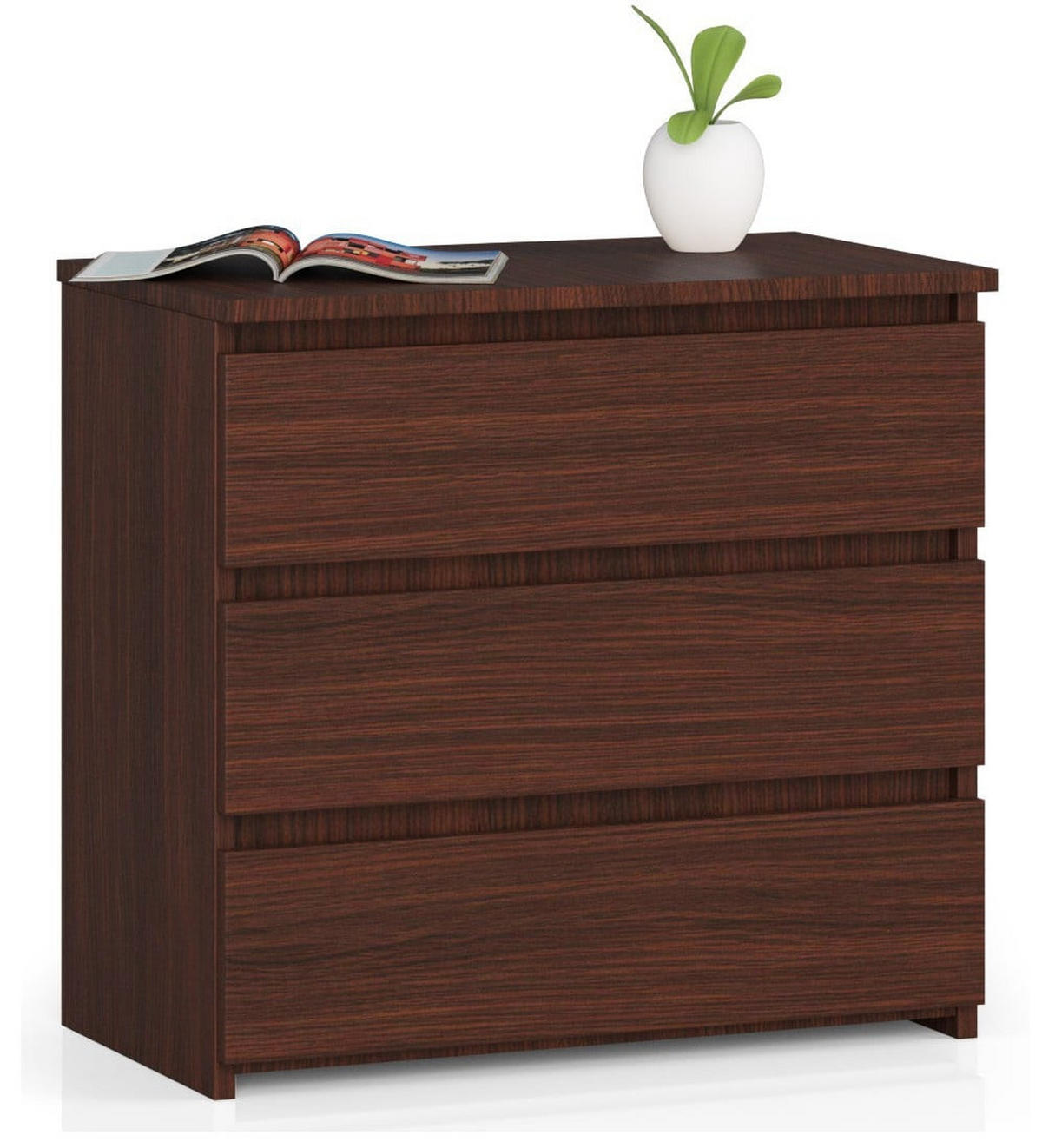 NACHTTISCH Dunkelbraun 57/60/35 - Dunkelbraun, Holzwerkstoff (60/57/35cm) - RAUMHIRSCH FURNITURE