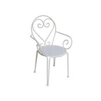 GARTENSTUHL - 48 cm x 52 cm - Metall - Weiß - GUERMANTES - Weiß, Metall (48/89/52cm) - Vente-Unique
