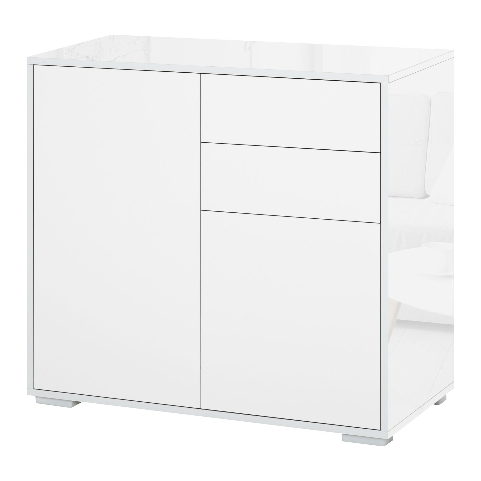 SIDEBOARD Weiß 79/36/74 cm - Weiß, Holz (79/74/36cm) - PANGIVO