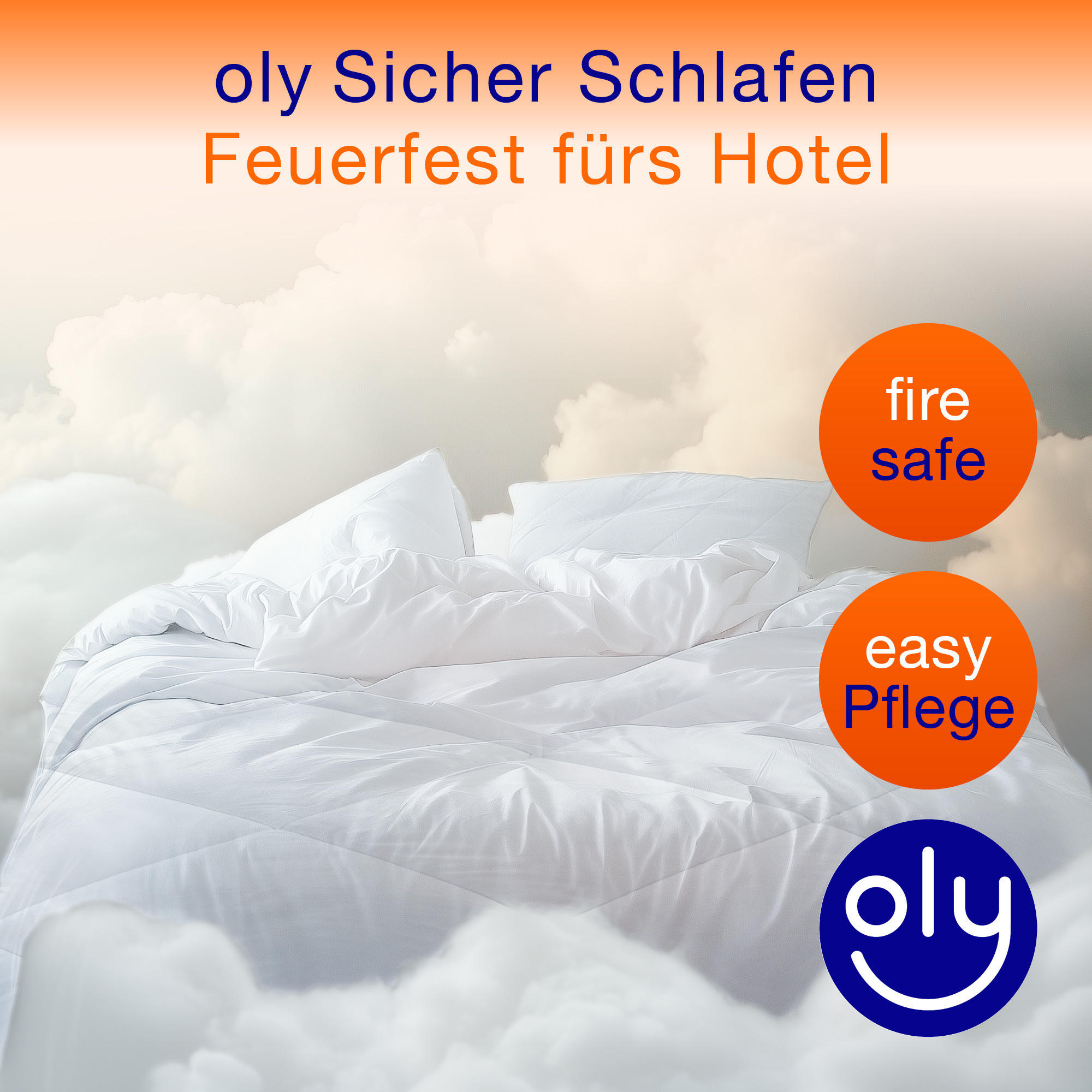 HOTELKOPFKISSEN FIRESTOPP 100% Mikrofaser mittel - Weiß, Naturmaterialien (40/80cm) - oly