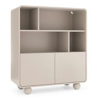 BÜCHERREGAL KAMLOOPS REG1-2D Abgerundeter Korpus, Kaschmir - Kaschmir, Holz/Holzwerkstoff (108/121/39cm) - Komodee