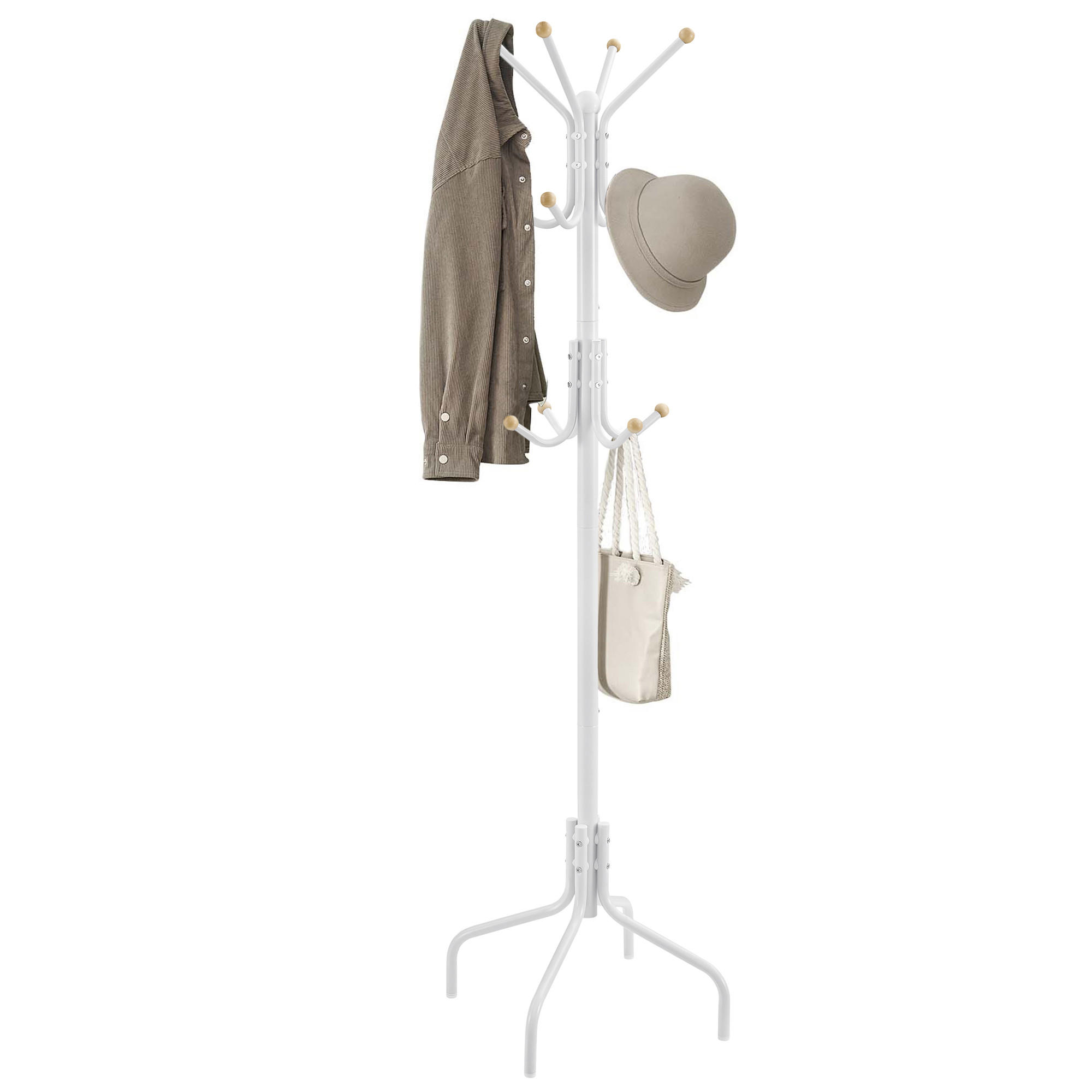 GARDEROBENSTÄNDER Aria - Weiß, Metall (55/180/55cm) - SONGMICS