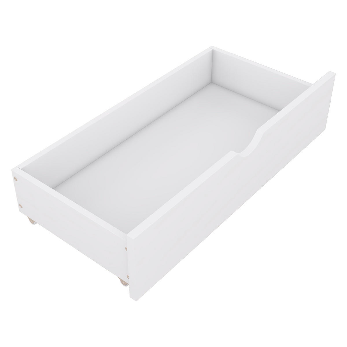 TAGEBETT 90x200cm Weiß Spanplatte 2 Schubladen Steckdose USB - Weiß, Holz (90/200cm) - FLIEKS