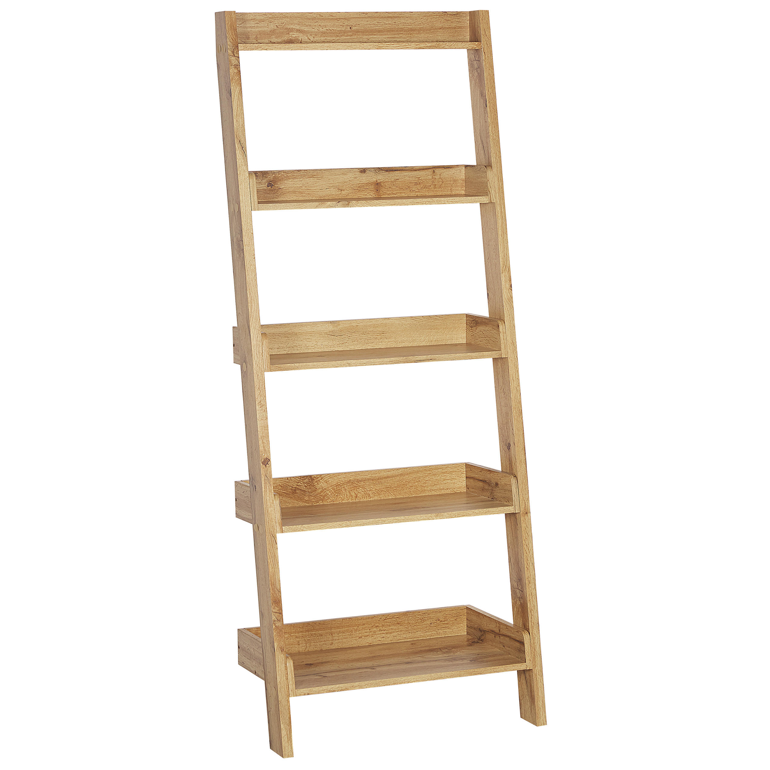 REGAL 5 Fächer Mobile Trio - Hellbraun, Holzwerkstoff (65/167/43cm) - Beliani