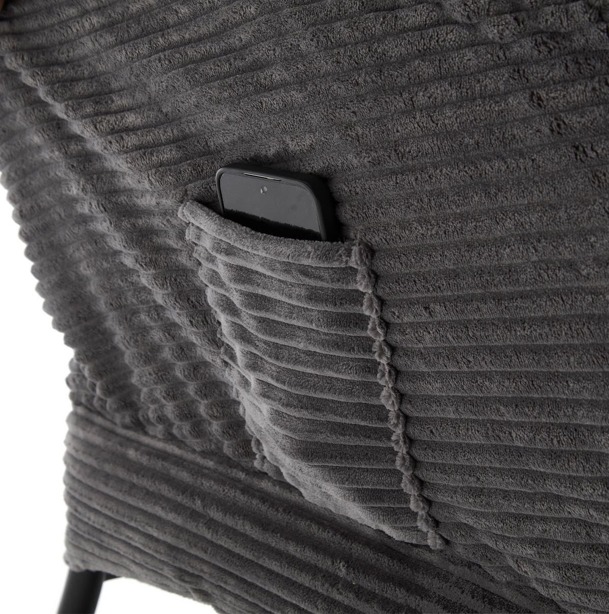 SESSEL 69.9/95/64 cm Grau aus Stahl mit Hocker - Grau, Textil (69.9/95/64cm) - OKMYHOME