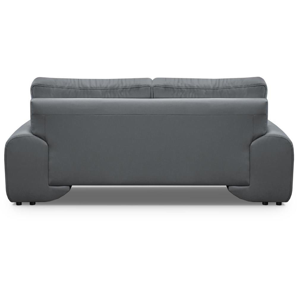 Thumbnail - Beautysofa Sofa, Grau, Leder, 185x88x98 cm, Wohnzimmer, Sofas & Couches, Sofas, 2-Sitzer Sofas