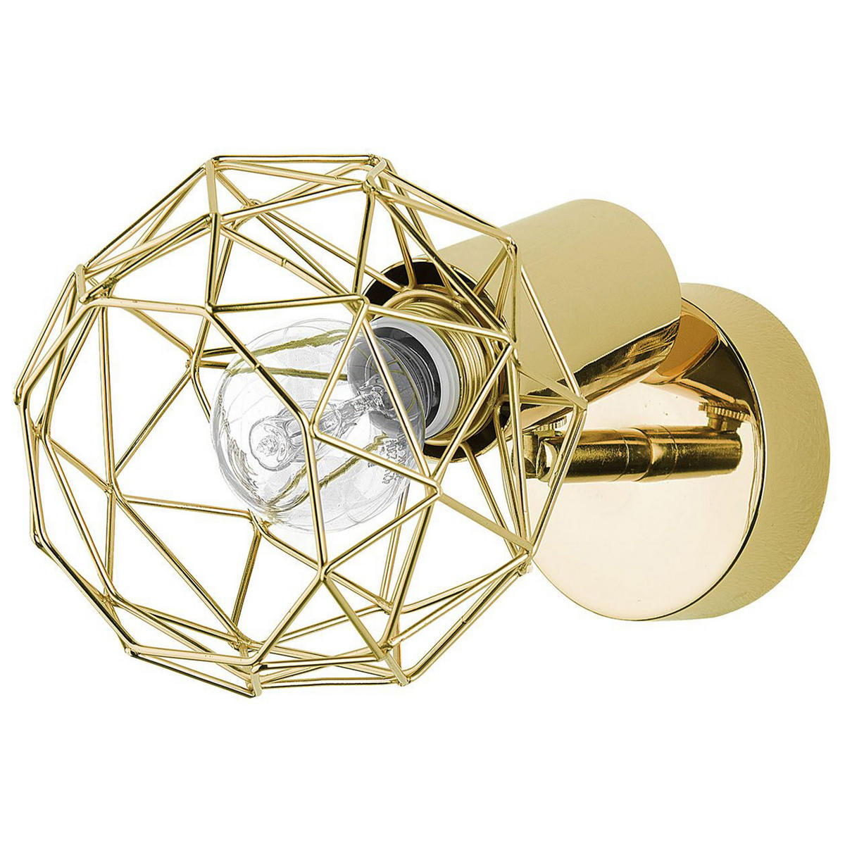 WANDLEUCHTE 2er-Set Chenab 11/11/17 cm - Goldfarben, Metall (11/17/11cm) - Beliani