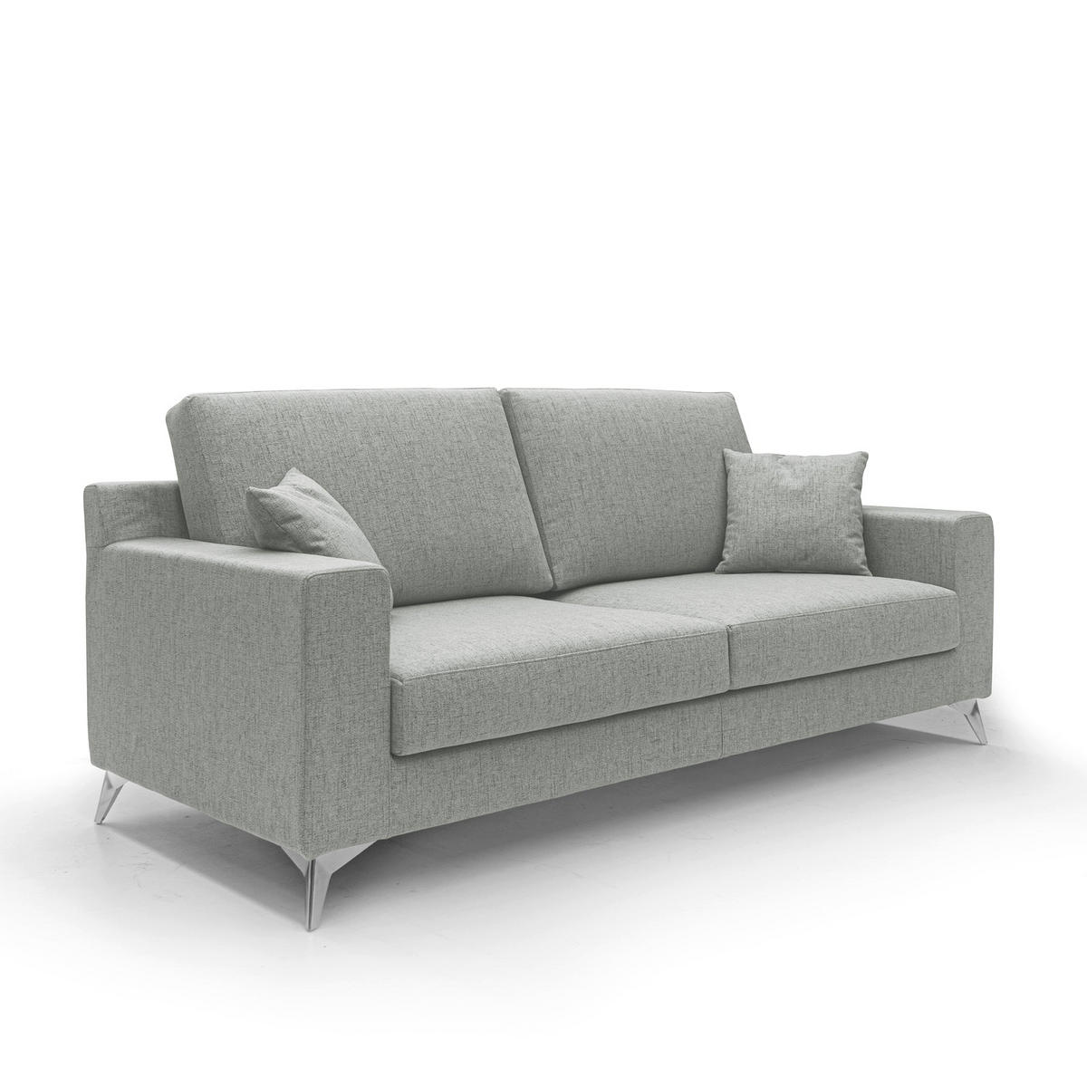 LINEARSOFA Michael - Hellgrau, Textil (186/95/91cm) - Divani.store