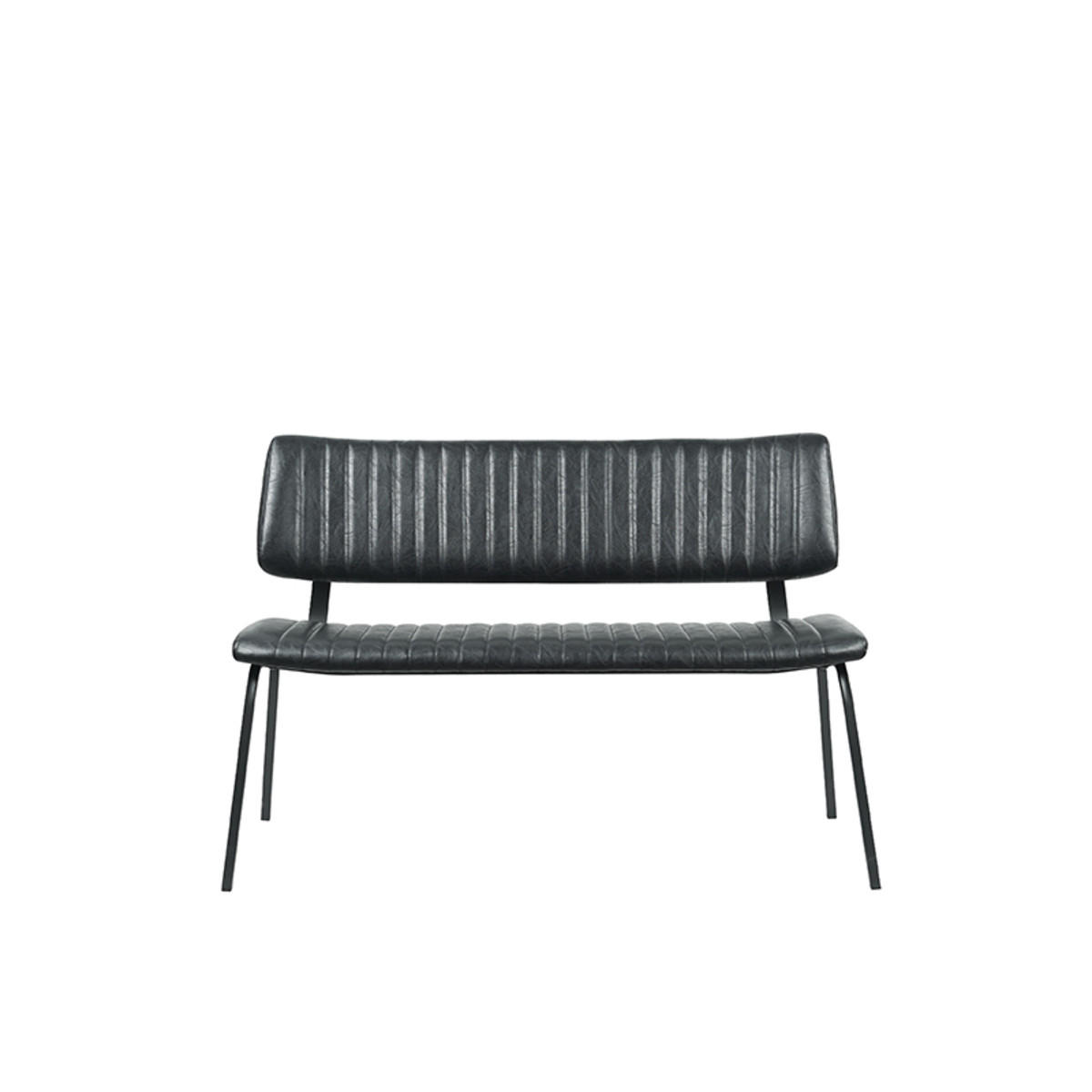 ESSZIMMERBANK Gusto Schwarz 63/120/81 cm - Schwarz, Textil (120/81/63cm) - LABEL51