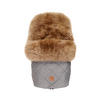 LAMMFELL-FUSSSACK Nelly, cappuccino, anthracite melange - Grau, Fell (46/8/88cm) - Kaiserbaby