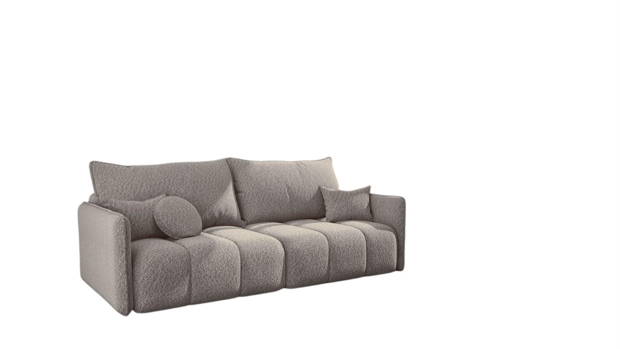 SCHLAFSOFA Morgano - Beige, Holzwerkstoff/Textil (216/86/102cm) - Fun Möbel