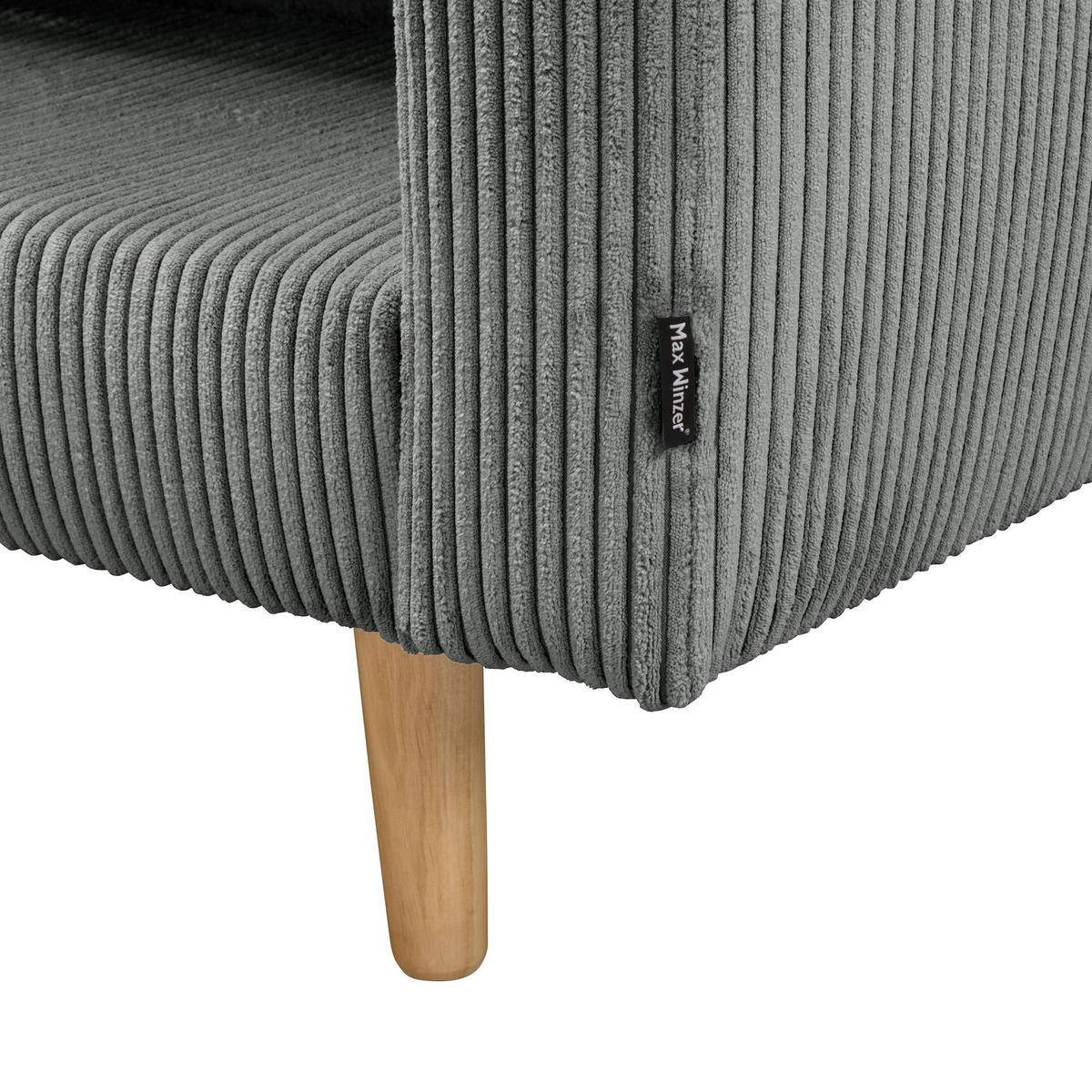 FUNKTIONSSOFA mit Hocker Kattie Cordstoff anthrazit - Anthrazit, Kunststoff (144/230cm) - 58aufmkessel