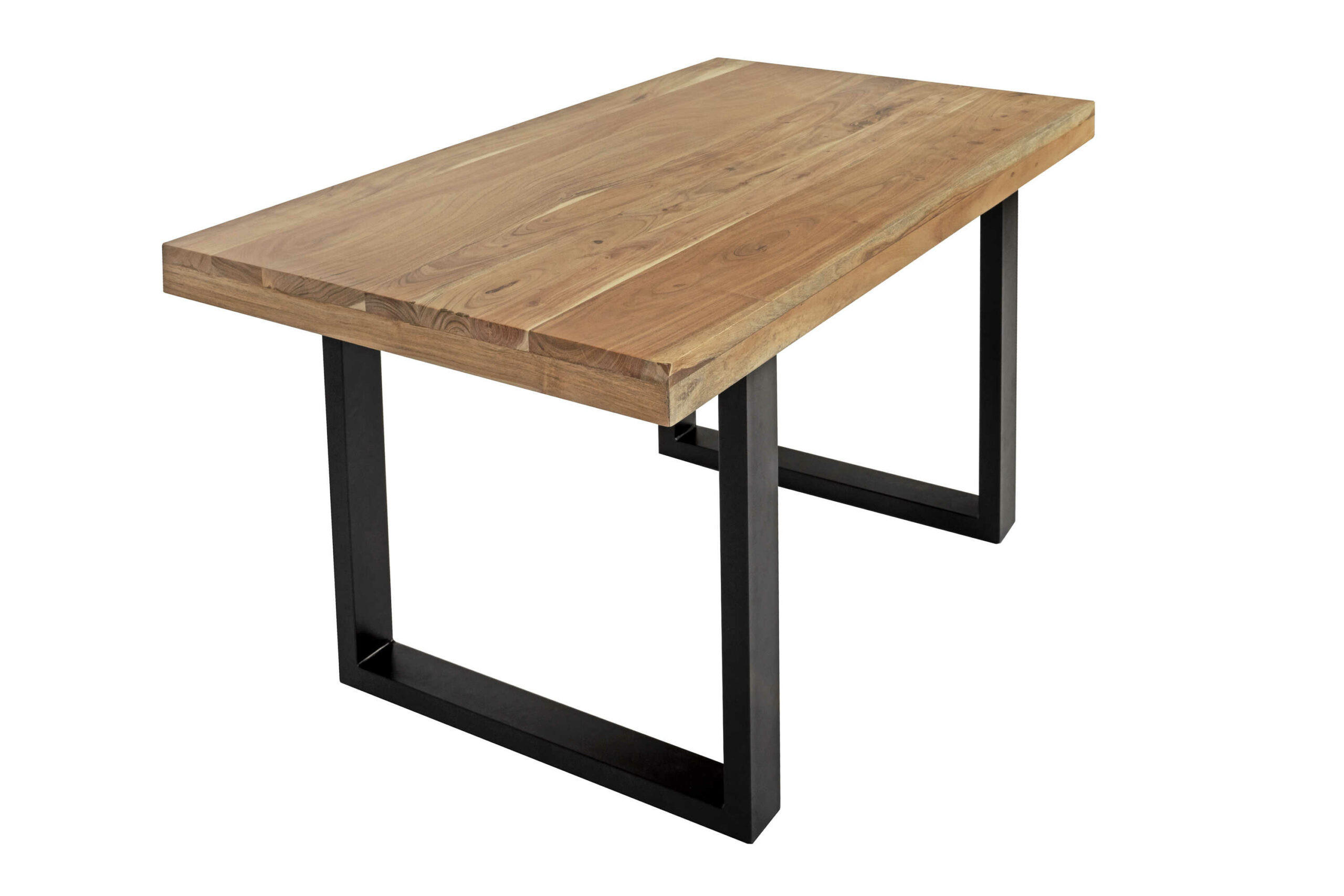 ESSTISCH RIO - Beige/Schwarz, Holz/Metall (80/120/77cm) - SAM