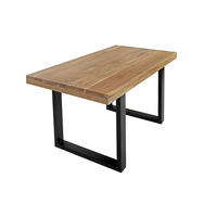ESSTISCH RIO - Beige/Schwarz, Holz/Metall (80/120/77cm) - SAM