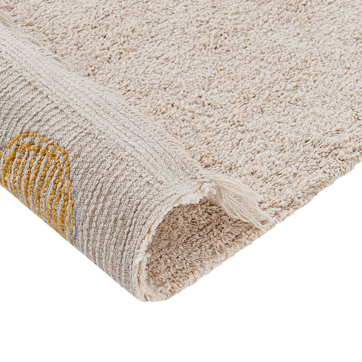 KURZFLOR-TEPPICH Beige 140/200 cm Dardere - Beige/Gelb, Textil (140/200cm) - Beliani