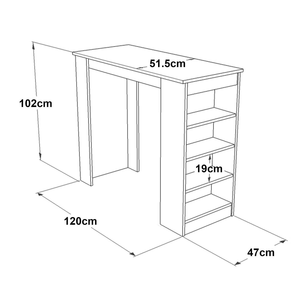 BARTISCH Vesanto - Eichefarben/Anthrazit, Holzwerkstoff (51.5/102/120cm) - [en.casa]