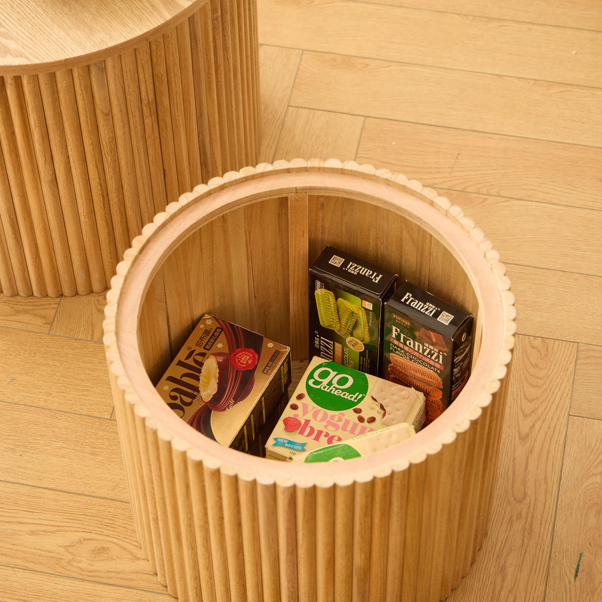 COUCHTISCH (2er set) Rund Braun 50 x 50 x 39 cm - Braun, Holz (50/50/38.5cm) - Nordlys