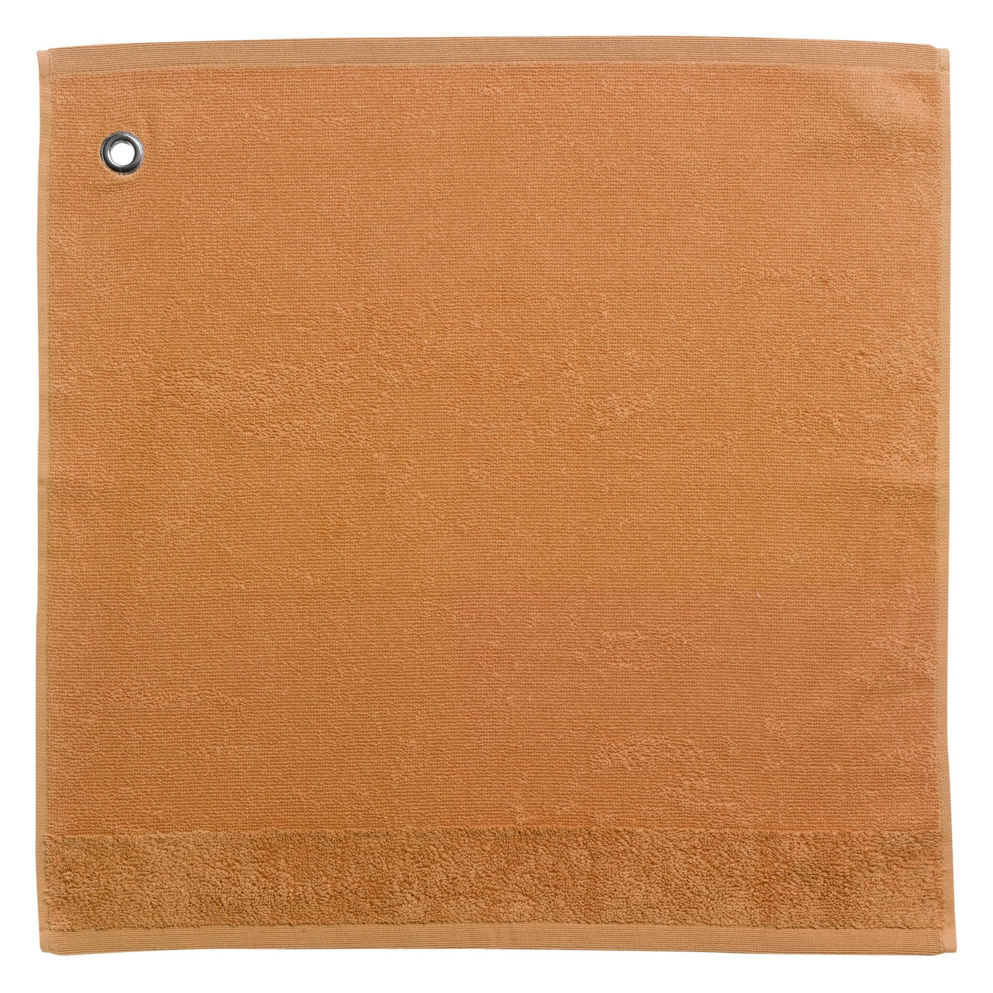 HANDTUCH MIT ÖSE Curl bernstein 50 x 50 cm - Dunkelorange, Textil (50/50cm) - Winkler
