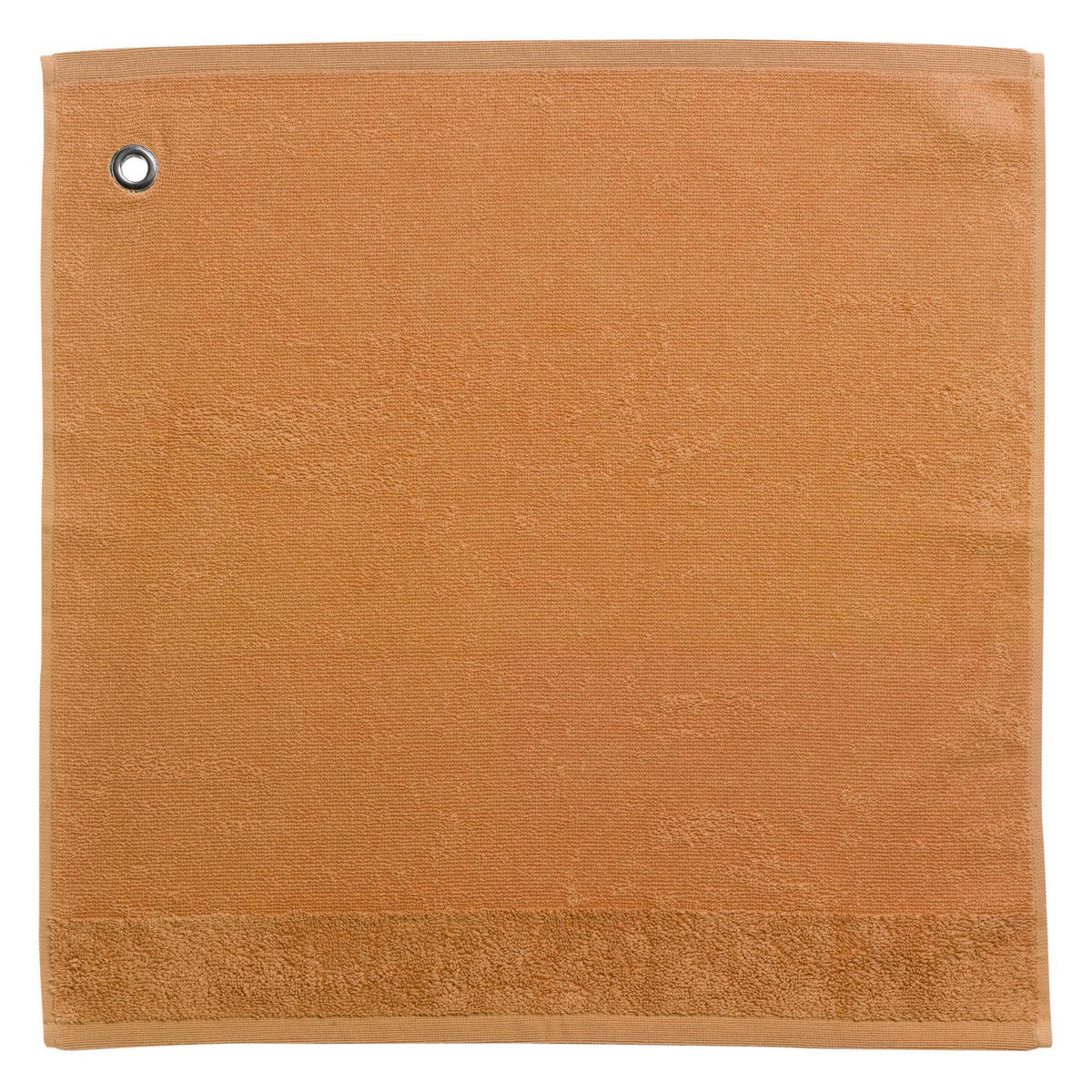 HANDTUCH MIT ÖSE Curl bernstein 50 x 50 cm - Dunkelorange, Textil (50/50cm) - Winkler