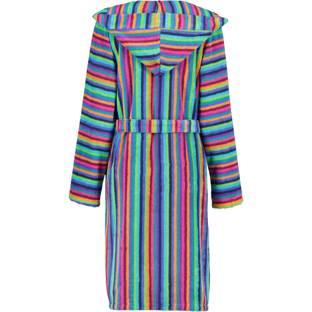 BADEMANTEL DAMEN KURZMANTEL MIT KAPUZE 7049 MULTICOLOR - 84 - Multicolor, Textil (Lnull) - Cawoe