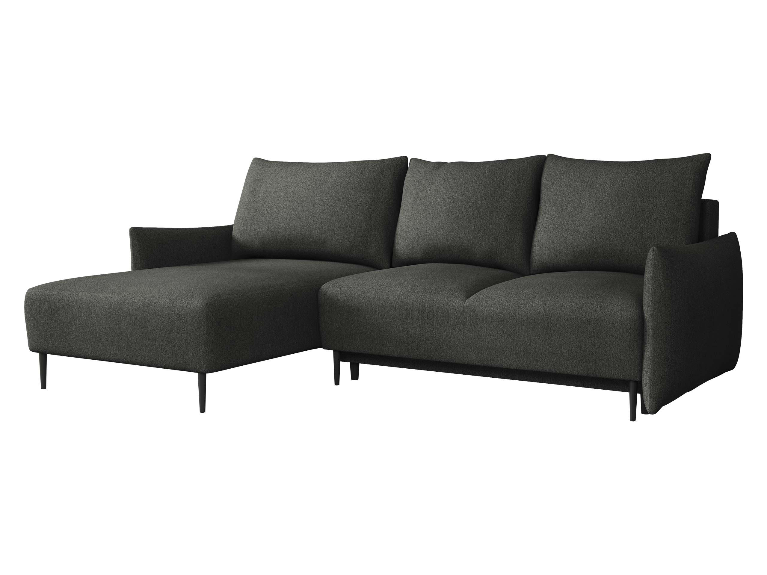 ECKSOFA Santi L - Dunkelgrau/Schwarz, Holz/Textil (240/160cm) - MIRJAN24