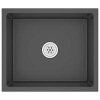 EINBAUSPÜLE Handgemachte Schwarz Edelstahl - Schwarz, Metall (44/20/51cm) - vidaXL