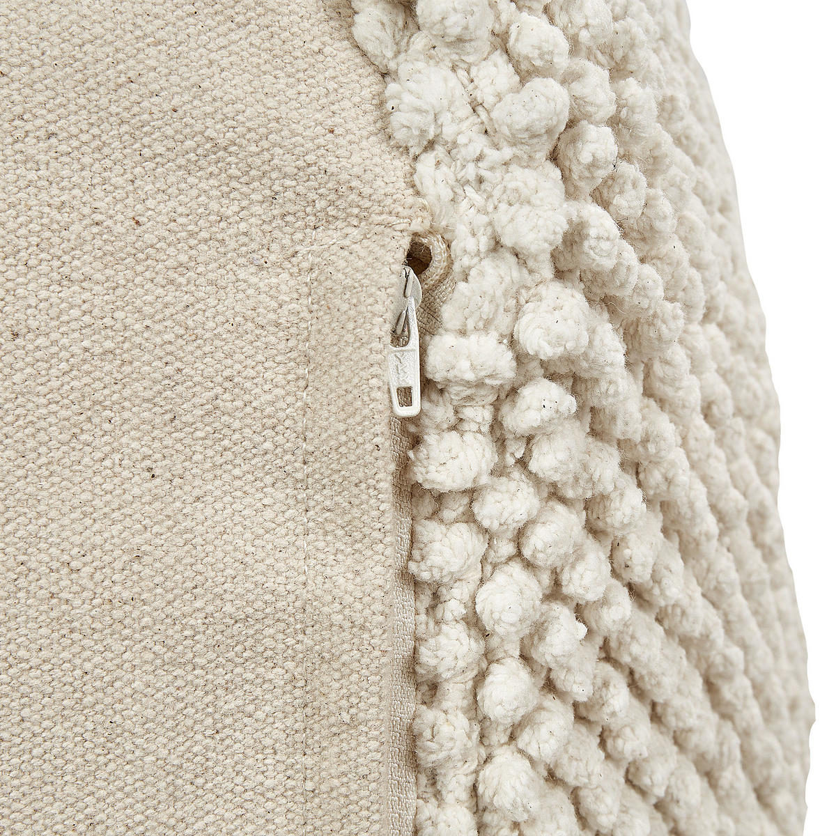 POUF Beige Joara - Beige, Textil (45/45/45cm) - Beliani