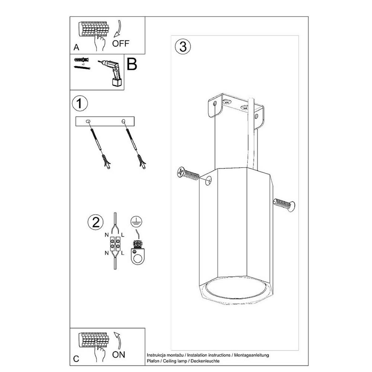 DECKENLEUCHTE Eiche Braun Holz - Braun, Holz (6/6/10cm)