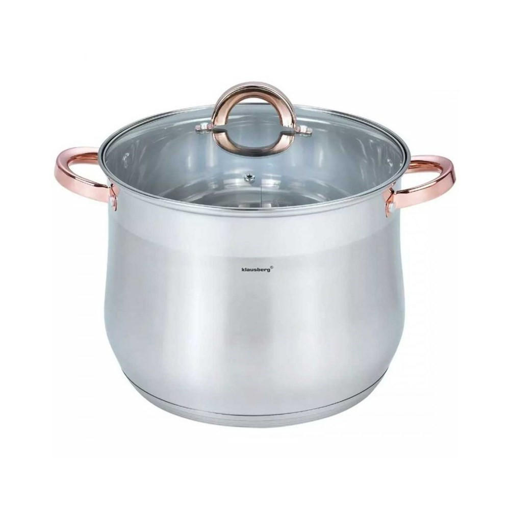 TOPF Silber 26/26/21 cm KB7794 - Silberfarben, Metall (26cm) - Klausberg 