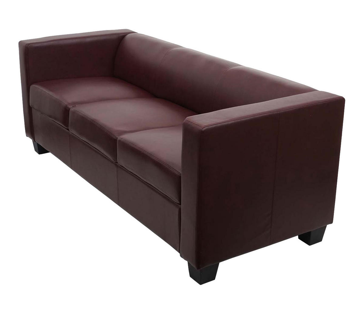 3-SITZER SOFA Rotbraun - Rotbraun, Textil (191/70/75cm) - MCW