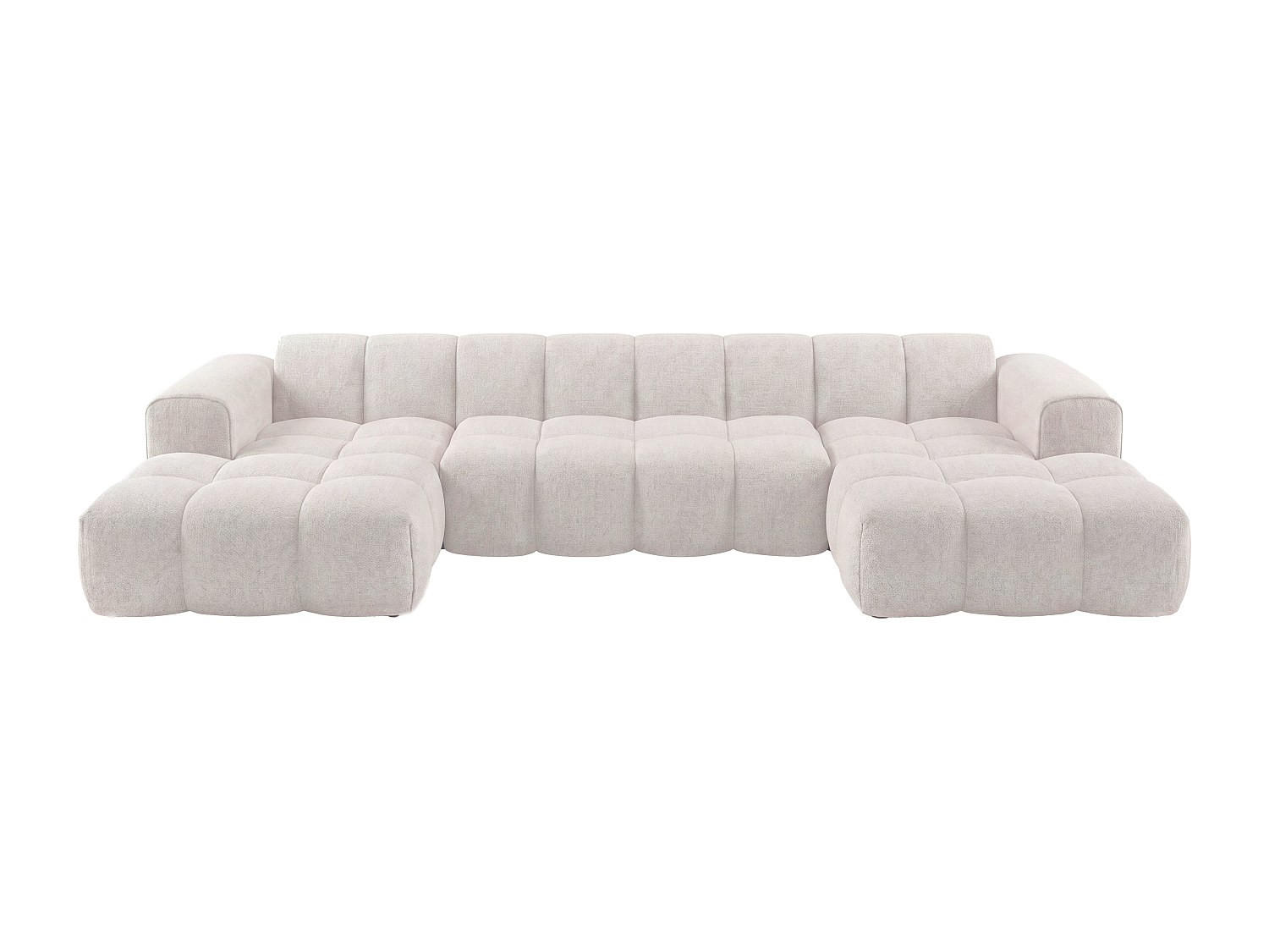 SOFA - 5 Personen - stoff - beige Caleso - Beige, Textil (363/69.5/163cm) - Vente-Unique