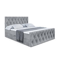 BOXBETT AMAY-Z - 180x200 cm - H3 - Grau - Grau, Holzwerkstoff (180/200cm) - ALTDECOR