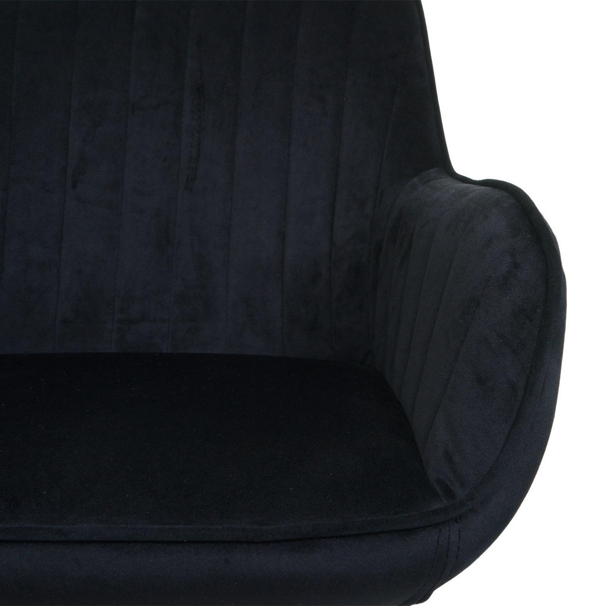 BÜROSTUHL MIT ARMLEHNE Schwarz - Schwarz, Textil (58/87/58cm) - MCW