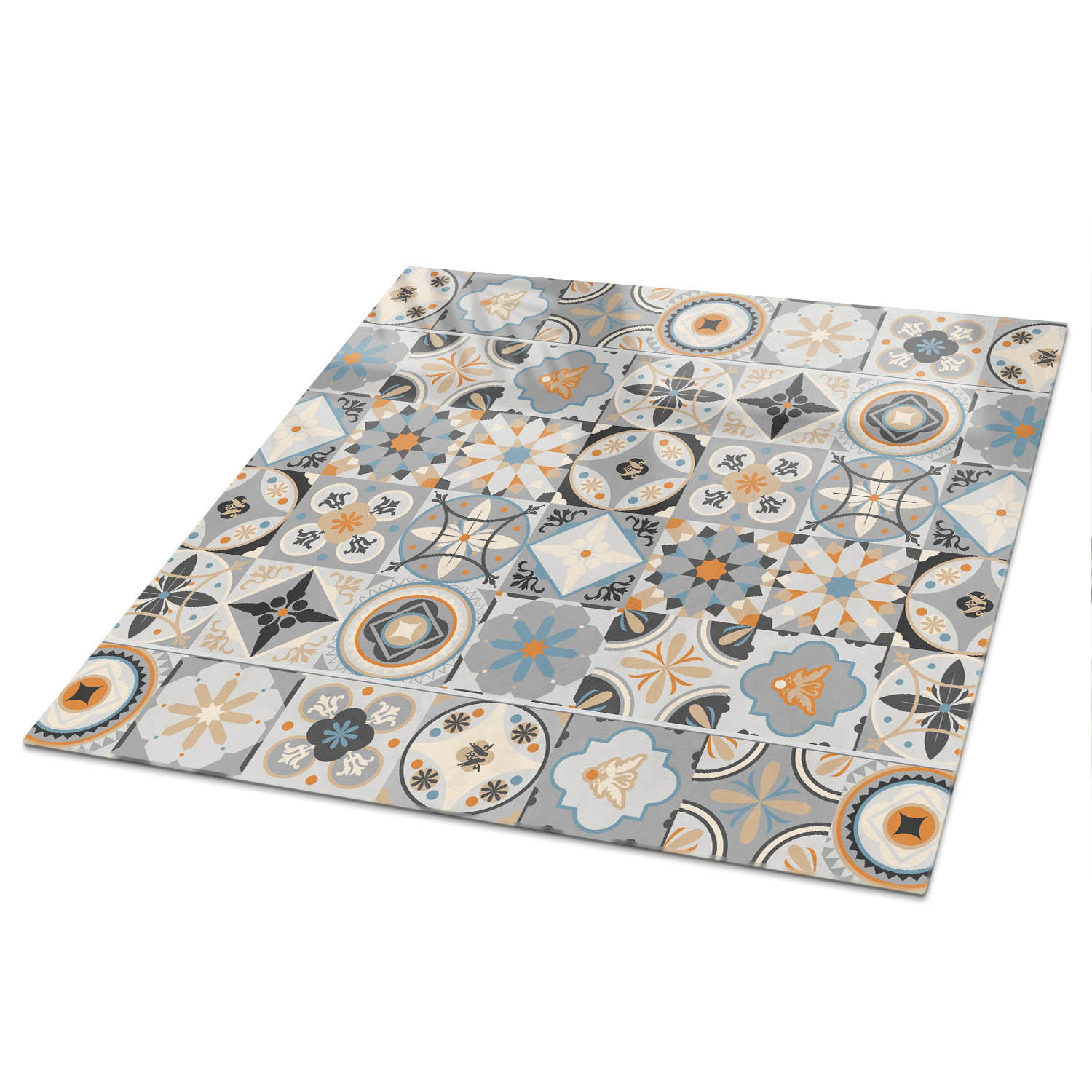 TISCHPLATTE 50x50 cm – Farbenfrohes Mosaik - Braun, Glas (50/50/0.4cm) - Wallfluent