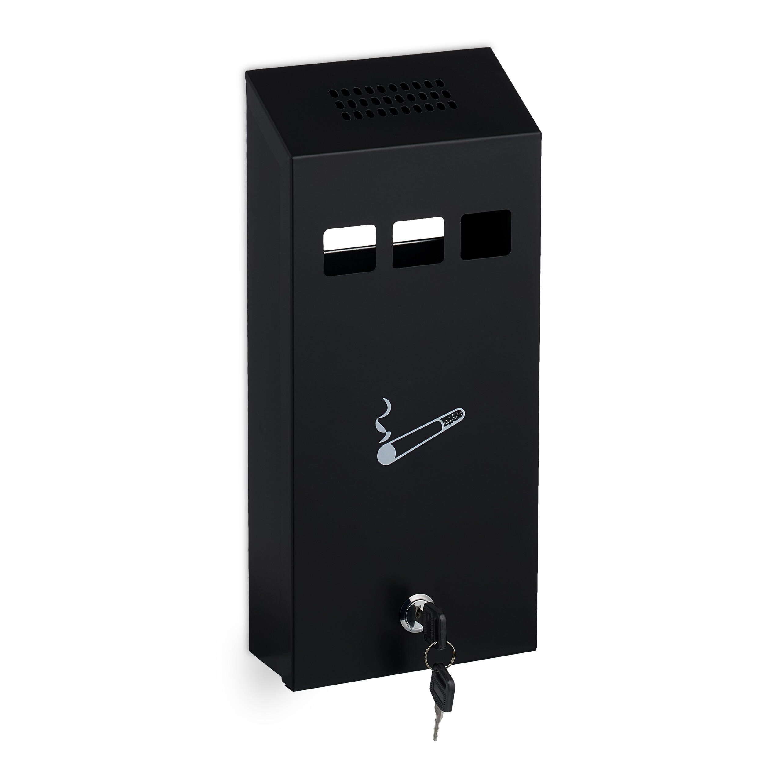 WANDASCHENBECHER - Schwarz, Metall (14.7cm) - Relaxdays