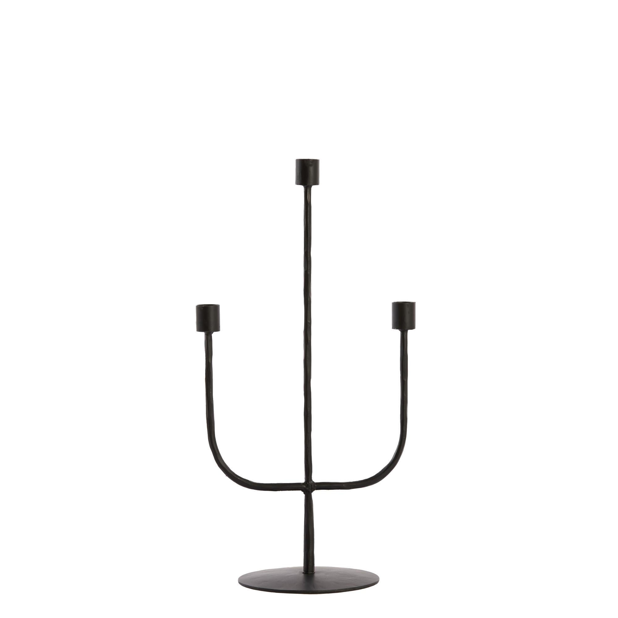 KERZENLEUCHTER Nicole Schwarz 22.5/15/45.5 cm - Schwarz, Metall (15/45.5/22.5cm) - Light & Living