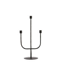 KERZENLEUCHTER Nicole Schwarz 22.5/15/45.5 cm - Schwarz, Metall (15/45.5/22.5cm) - Light & Living