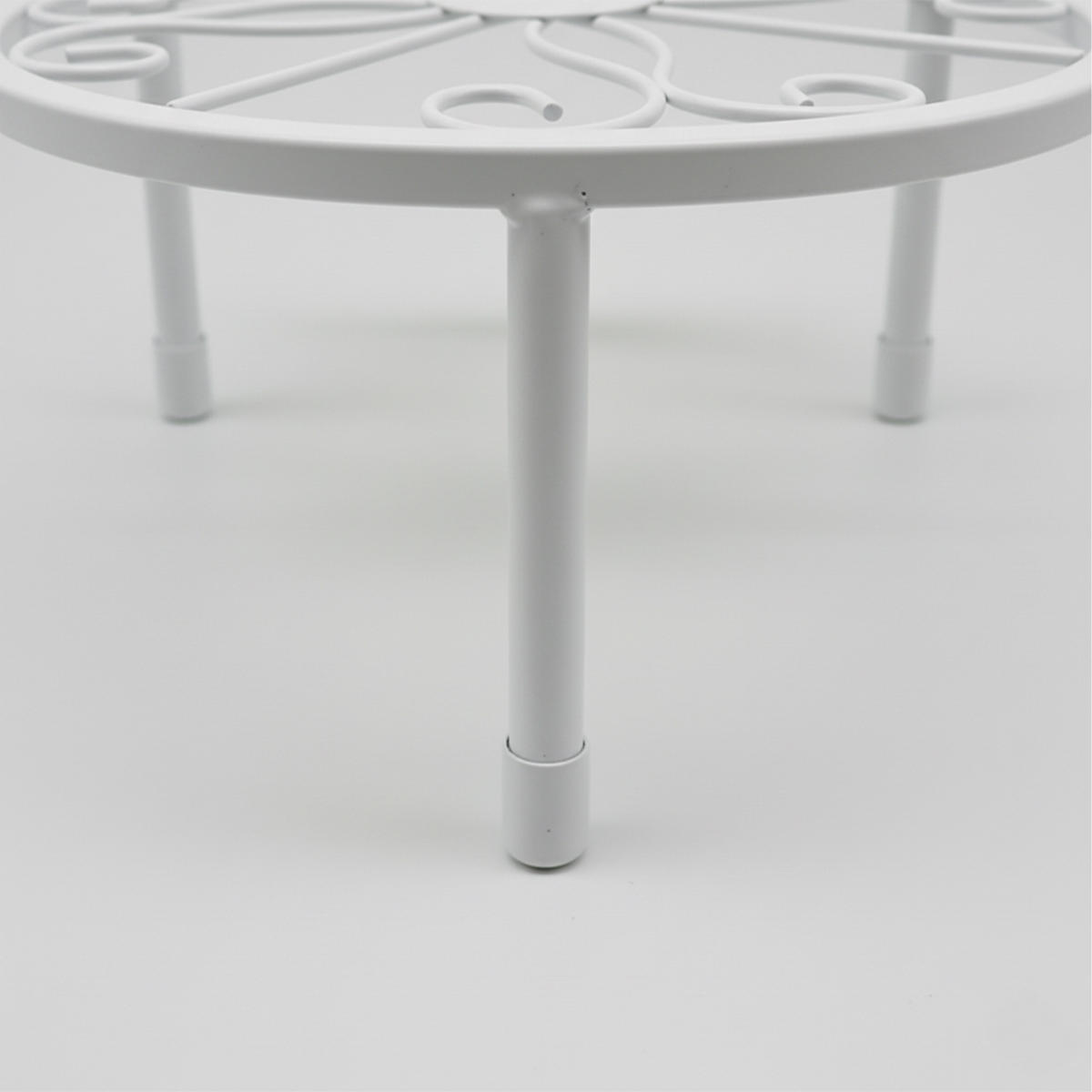 5DÍLNÁ sada stojanů na květiny - bílá, kov (30/20/30cm) - Relaxdays