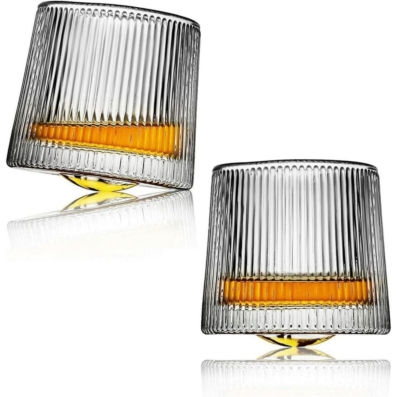 WHISKYGLÄSER 2er Set 160ml Kristall drehbar - Transparent, Glas (0.16L)