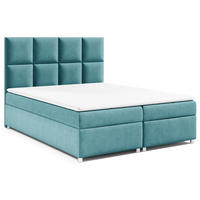 BOXBETT mit Bettkasten Trinity K-1 Bonellfederkern - Hellblau, Holz/Holzwerkstoff (140/200cm) - Best For Home
