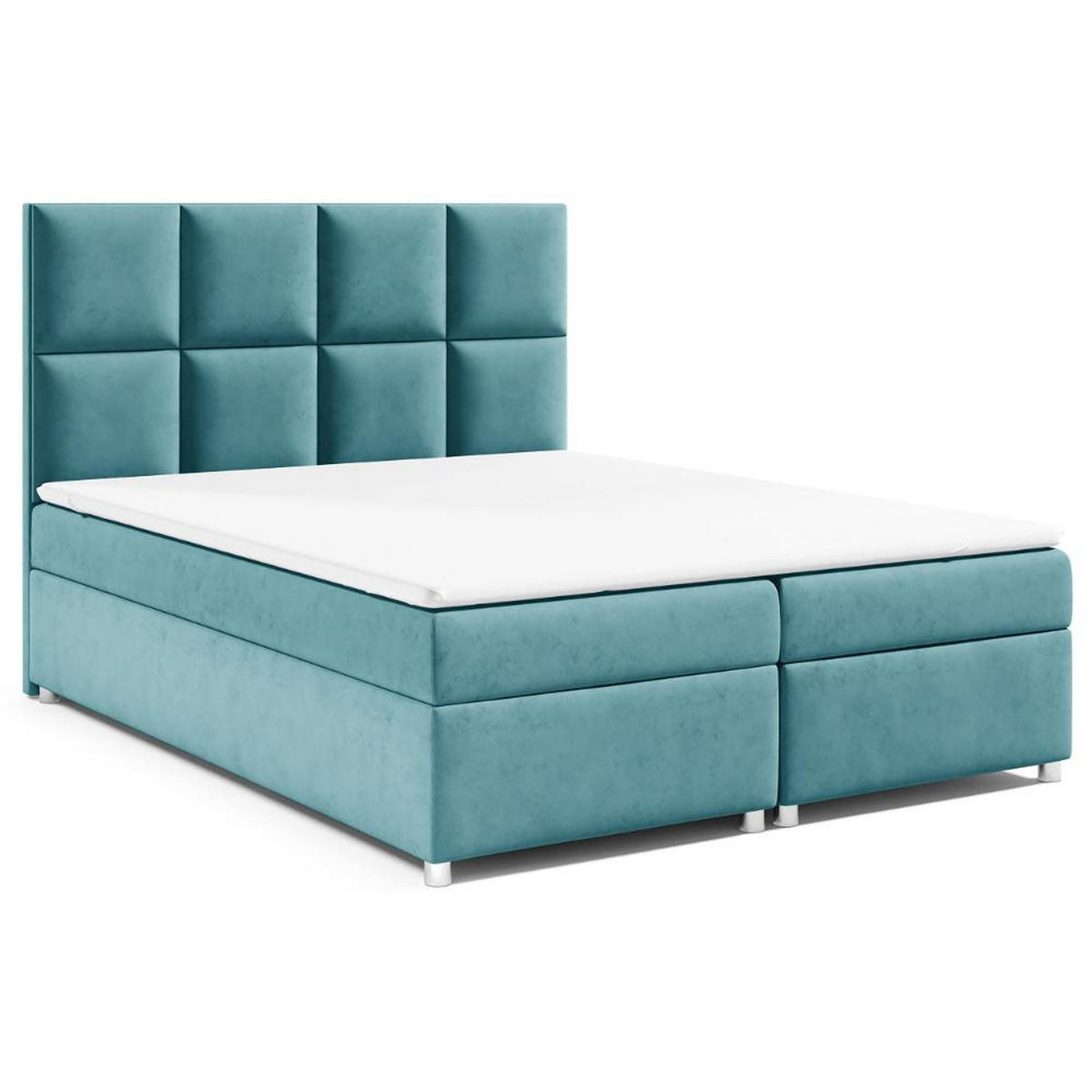 BOXBETT mit Bettkasten Trinity K-1 Bonellfederkern - Hellblau, Holz/Holzwerkstoff (140/200cm) - Best For Home