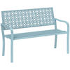 GARTENBANK 2-Sitzer - Blau, Metall (63/85/127cm) - Outsunny