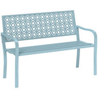 GARTENBANK 2-Sitzer - Blau, Metall (63/85/127cm) - Outsunny