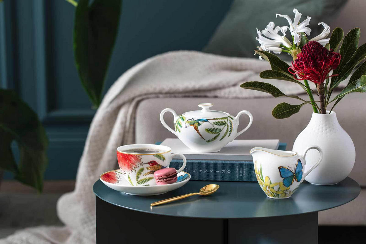KAFFEETASSE MIT UNTERTASSE Amazonia Anmut bunt 200 ml - Multicolor, Keramik (15/8.9/15cm) - Villeroy & Boch