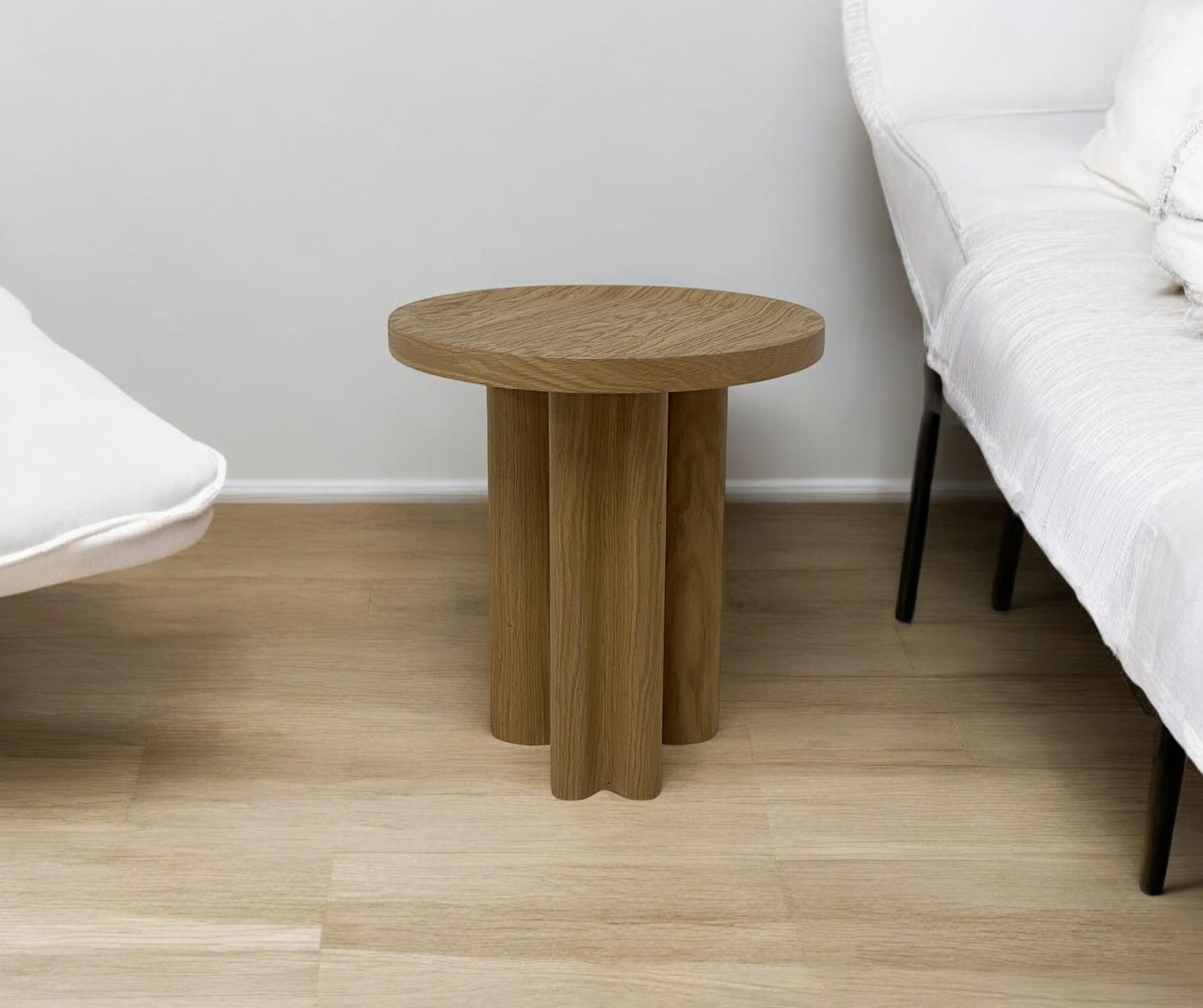 COUCHTISCH RONDE, Modern und Stabil Eiche - Eichefarben, Eichenholz/Holz (45/45/50cm) - Kaiser Möbel