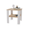 COUCHTISCH Lara53 53/47/53 - Weiß/Sonoma Eiche, Holzwerkstoff (53/53/47cm) - RAUMHIRSCH FURNITURE