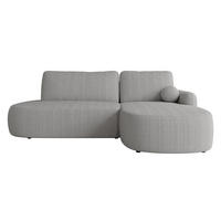 ECKSOFA Loridu O Cord, Seite: Rechts - Schwarz/Grau, Holz/Kunststoff (274/174cm) - MIRJAN24