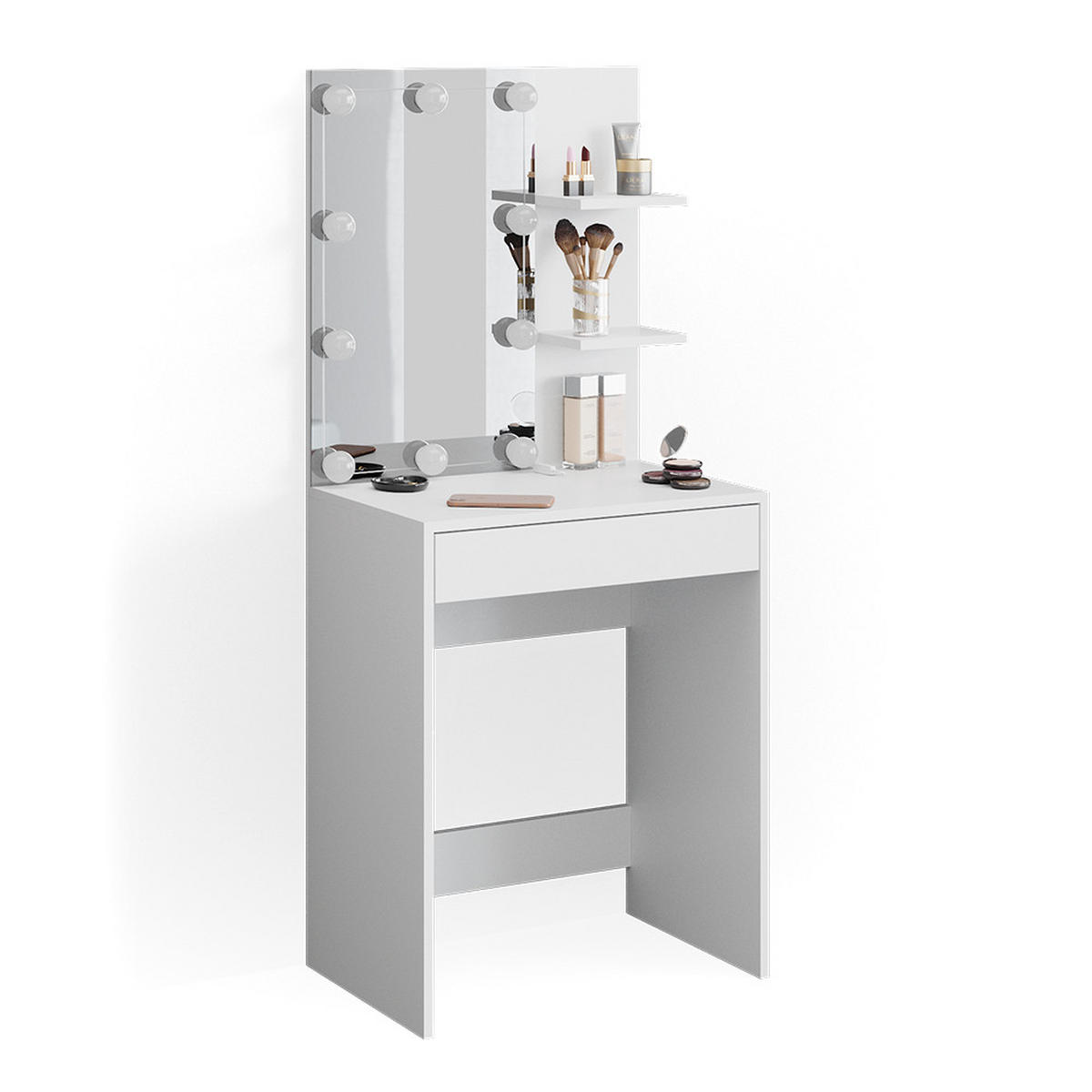 TOALETNÍ STOLEK Isabelle Bílá - bílá, kompozitní dřevo (60/140/40cm) - Vicco