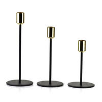 KERZENHALTER Cedric Schwarz 12/7/23 cm Metall - Schwarz, Metall (7/23/12cm) - Mondex