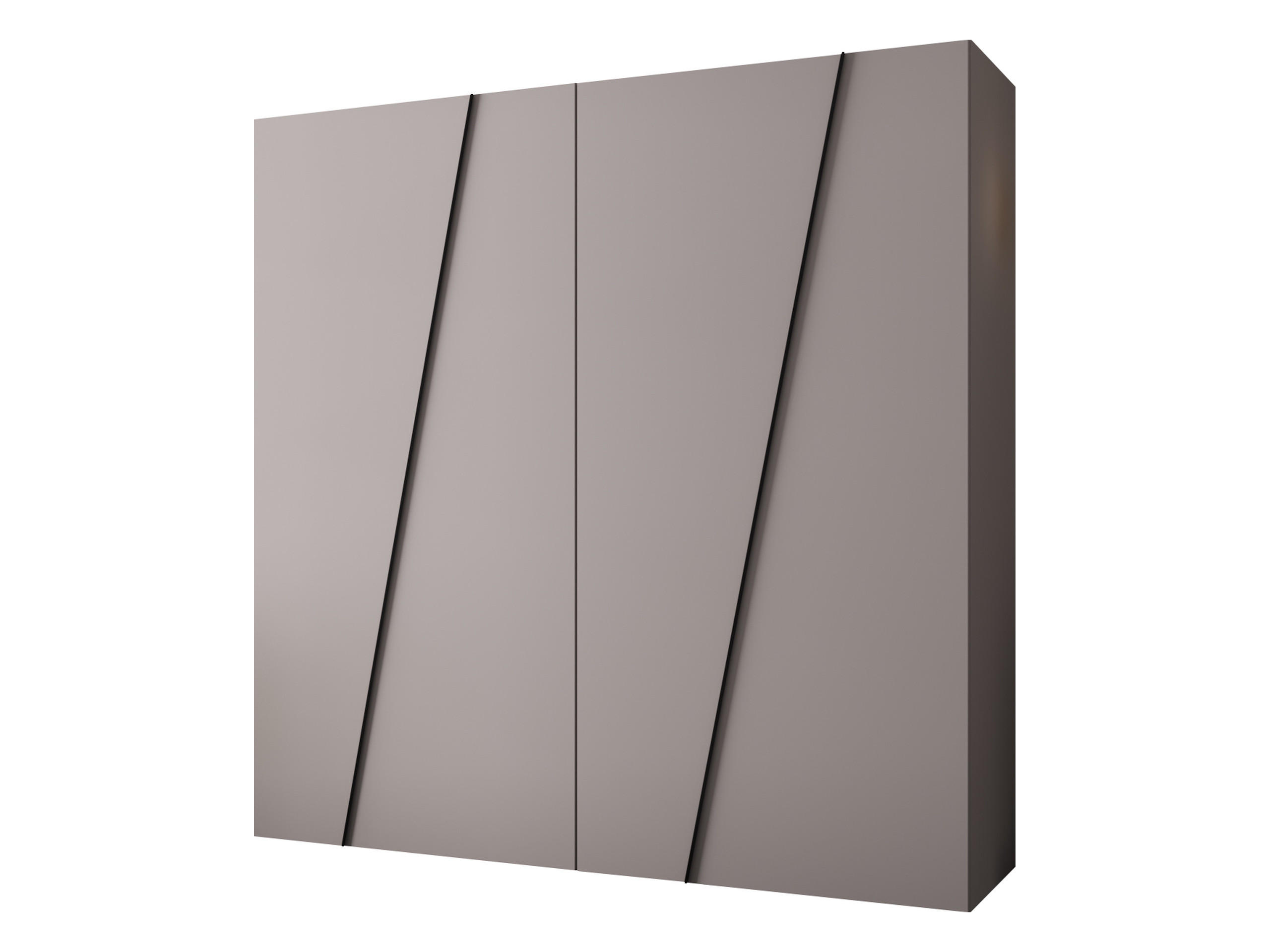 DREHTÜRENSCHRANK Zen 200 cm - Kaschmir/Schwarz, Holzwerkstoff/Kunststoff (200/202/50cm) - MIRJAN24